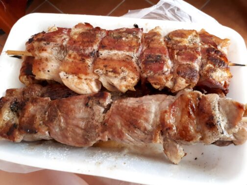 Montenegrin kebab from a meat shop