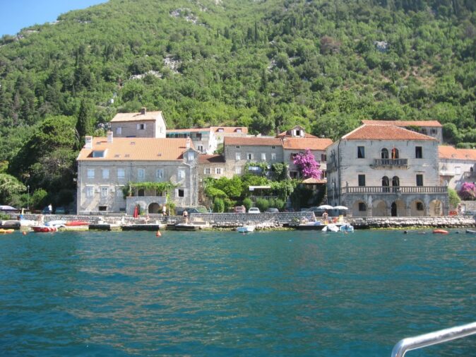 Perast from the boat