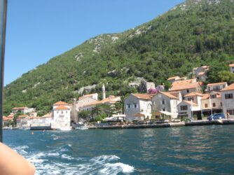 Perast city from Bay of Kotor